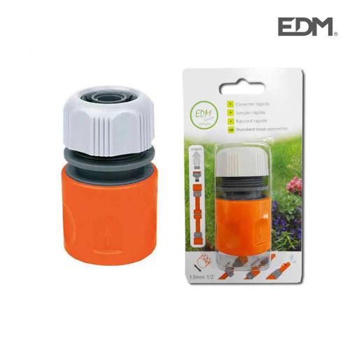 Conector Rápido Ø Int 13mm (1/2") - 15mm (5/8") (Blíster) com Quatro Fixações Edm