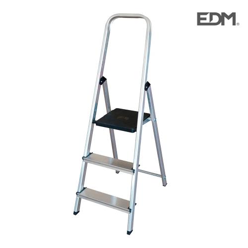 Escadote Doméstico Alumíno 3 Degraus Edm