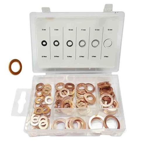 Set de 80 Anilhas Varios Tamanhos em Cobre