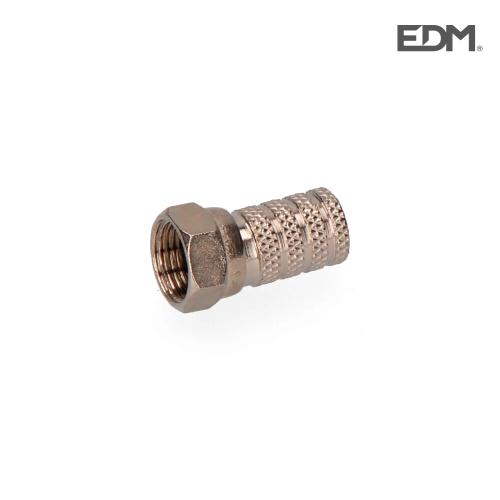 Conector F Ficha Macho Parabolica Metalico Retract