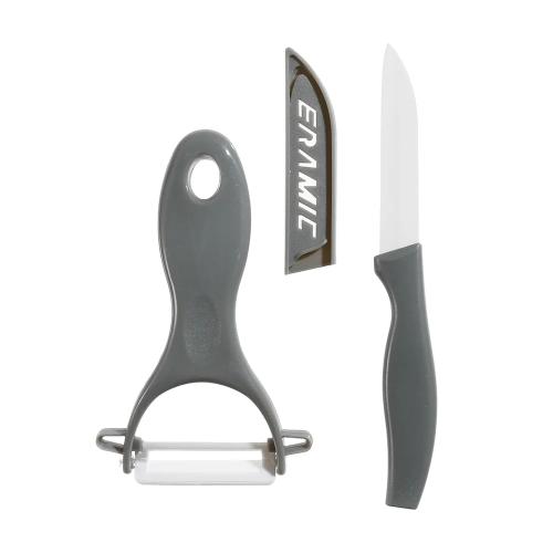 Kit Pelador E Faca Cerâmica