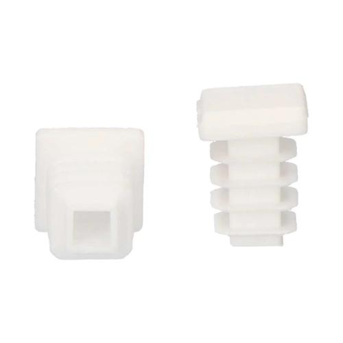 Topo de Borracha Quadrado c/ Aba 18X18Mm Branco