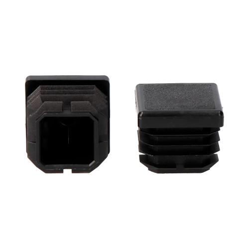 Topo de Borracha Quadrado c/ Aba 20X20Mm Preto