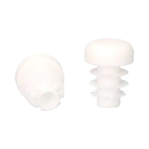 Topo de Borracha Redondo p/ Interior Ø18Mm Branco