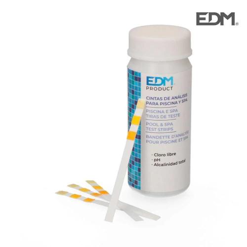 Cloro - Ph - Teste de Alcalinidade Fitas Reativas 50unid.. Edm
