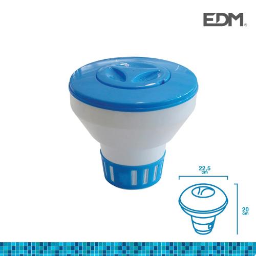 Distribuidor de Químico Flutuante (Grânulos Ou Comprimidos) Grande Ø22,5x20cm Edm
