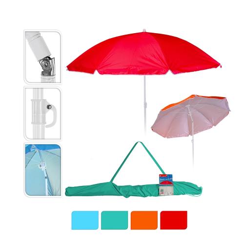 Guarda-sol Praia Ø160cm Com Capa Cores Sortidas