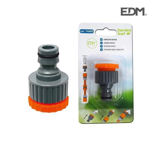 Ligação Rápida com Adaptador, Rosca Fêmea 1/2" e 3/4" (Blíster) Edm