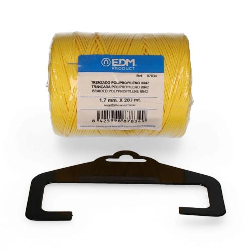 Bobine Trançada Polipropileno 8842 200Mts Amarelo