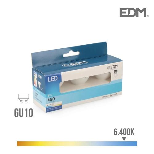 Kit 3 Lâmpadas Dicroicas Led Gu10 5W 450 Lm 6400K