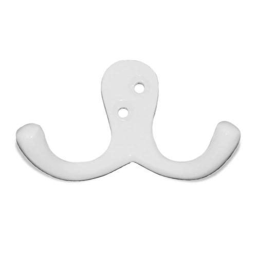 Cabide Duplo Aluminio Branco