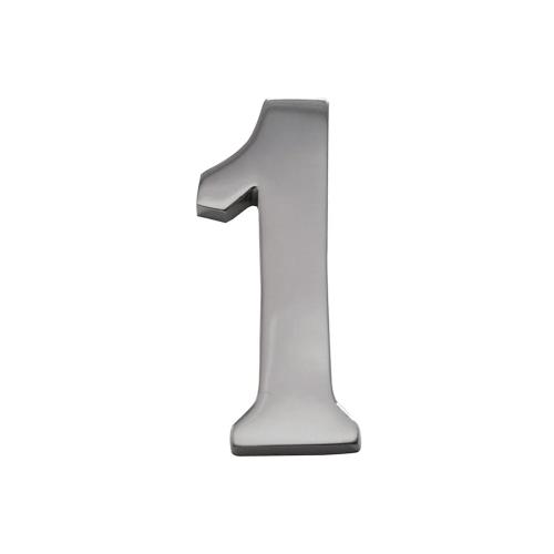 Numero 1 Niquel Mate 10Cm Fixação Invisivel