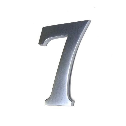 Numero 7 Niquel Mate 10Cm Fixação Invisivel