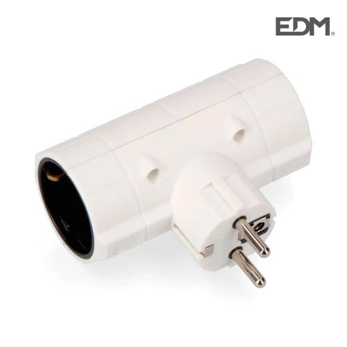 Ficha Dupla T/Tl 16A 250V Embalado Edm