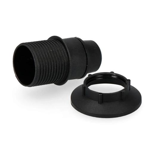 Casquilho Com Semi-Rosca E-14 + Anilha 44025 Preto