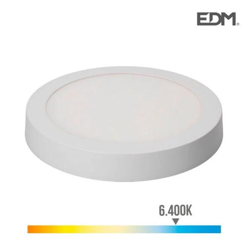 Downlight LED Superfície Redondo 20w 1500lm 6400k Luz Fria Ø22,5x4cm Branco Edm