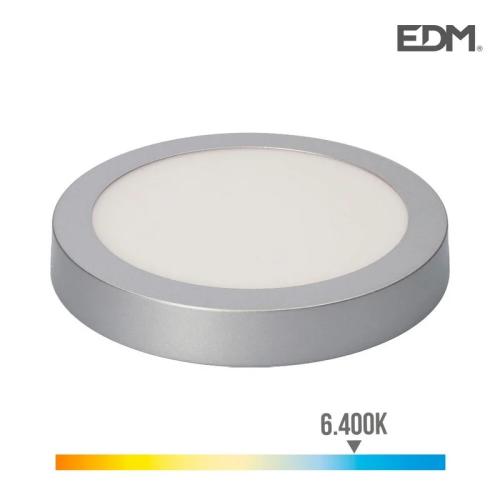 Downlight LED Superfície Redondo 20w 1500lm 6400k Luz Fria Ø22,5x4cm Cromado Edm