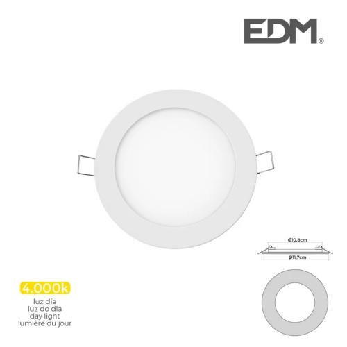 Mini Downlight Led Edm 6W 320 Lumen Redondo 12Cm 4
