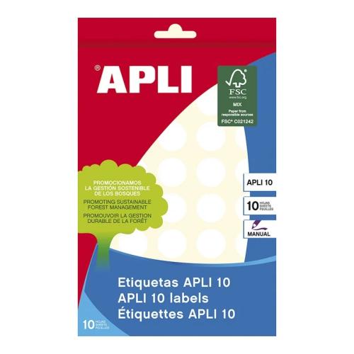 Blister 400 Uni. Branco Redondo Gomets Ø19Mm