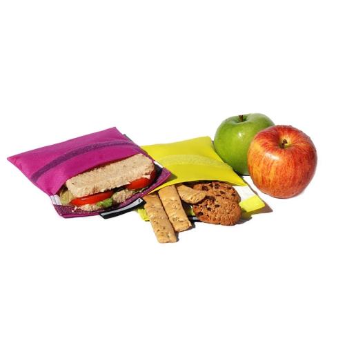 Porta Snacks Reutilizavel Snackngo Lilas-Amarel.