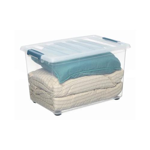 Caixa Katla Transparente 57l com Rodas e Alças Er.