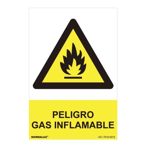 Sinal Perigo Perigo Gás Inflamável (Pvc 0.7mm) .