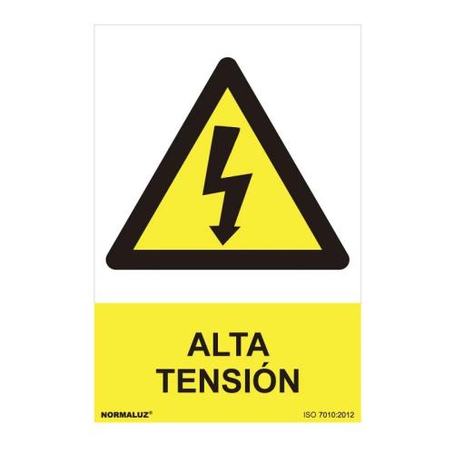 Cartel Normaluz Alta Tensión Pvc (30 X 40 Cm)