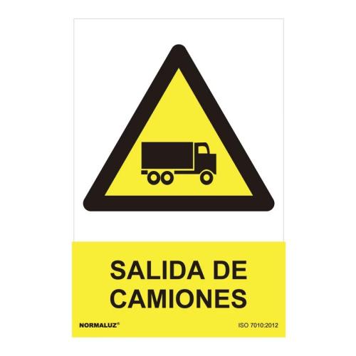 Cartel Normaluz Salida de Camiones Pvc (30 X 40 C.