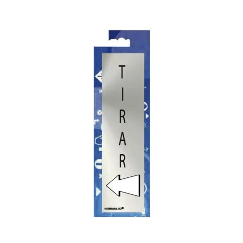 Sinal Informativo Puxar (Inox Adesivo 0.8mm) 5x.