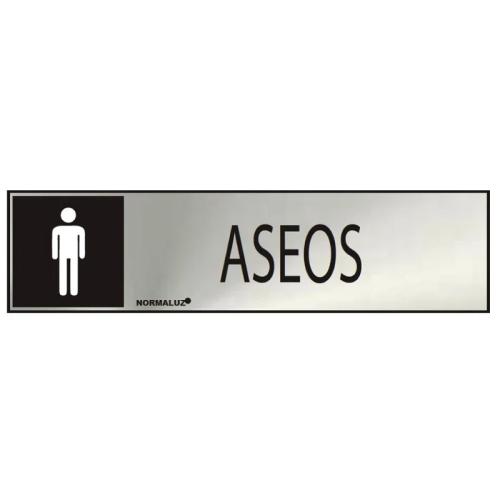 Sinal Informativo Wc Homem (Inox Adesivo 0.8mm.