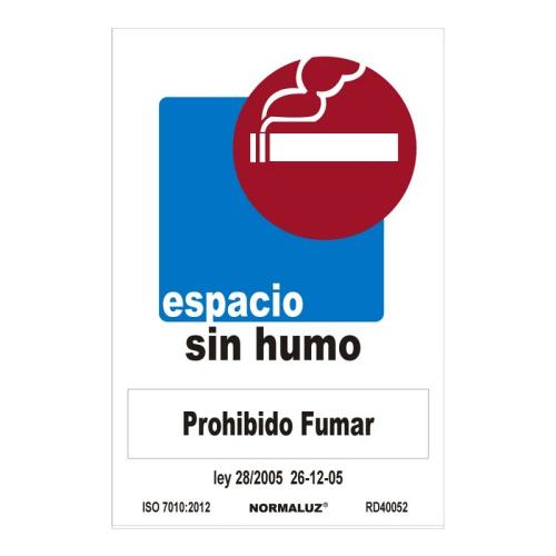 Sinal Proibido Espaço Sem Fumo (Pvc 0.7mm) 30x4.