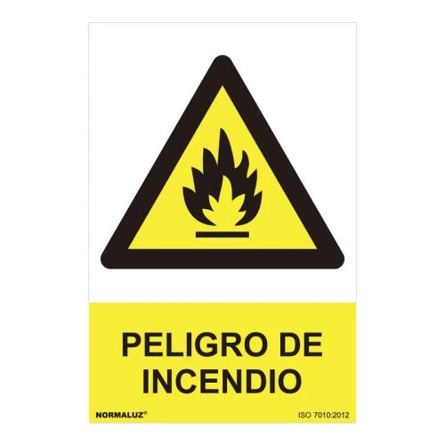 Sinal Perigo Perigo de Incendio (Pvc 0.7mm) 30x.