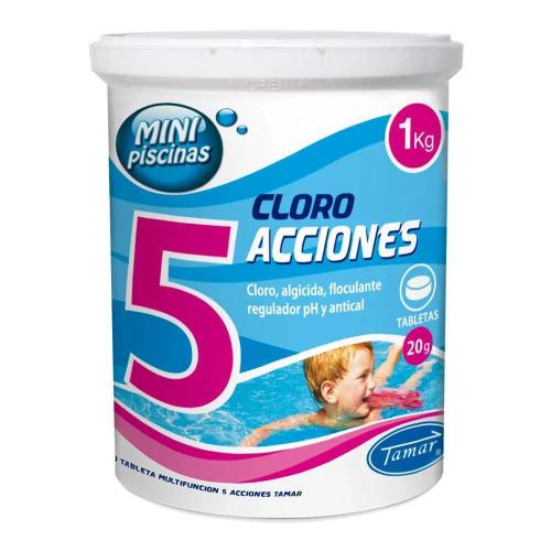 Cloro 5 Ações Pastilha 1kg Tamar