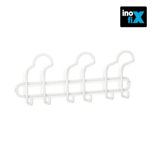 Cabide de Aço 3 Ganchos Triple Branco Inofix