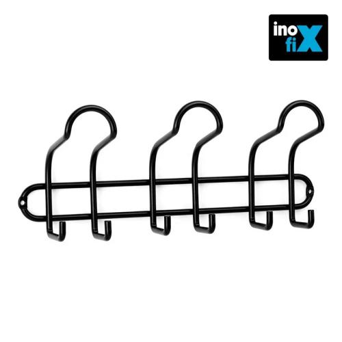 Gancho Aço 3 Ganchos Triplos Negro Inofix