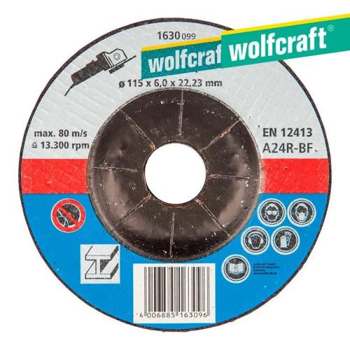 Disco Para Desbastar Ø 115 X 6,0 X 22,23Mm. Wolfcr