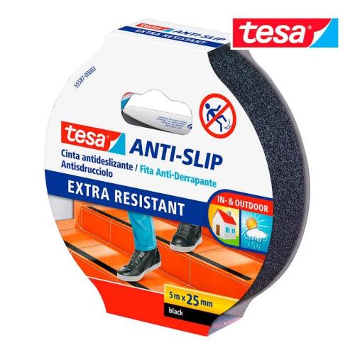 Fita de Antiderrapante Preta 5m X 25mm 55587 Tesa