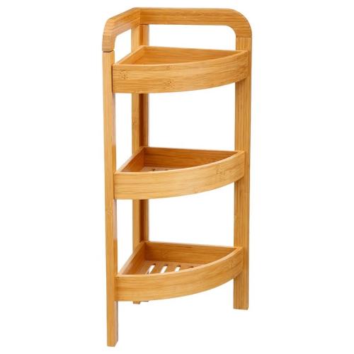 Organizador Casa De Banho Esquina 3 Niveis Bambu 2