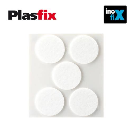 Pack 5 Feltros Adesivos Sinteticos Brancos, Ø34mm Plasfix Inofix