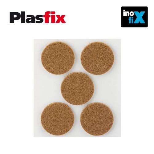 Pack 5 Feltros Adesivos Sinteticos Castanho Ø34mm Plasfix Inofix