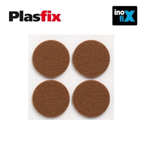 Pack 4 Feltros Adesivos Sinteticos Castanho, Ø38mm Plasfix Inofix