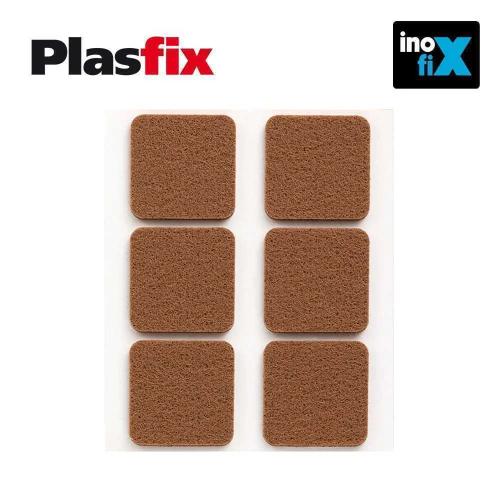 Pack 6 Feltros Adesivos Sinteticos Castanho 31x31mm Plasfix Inofix