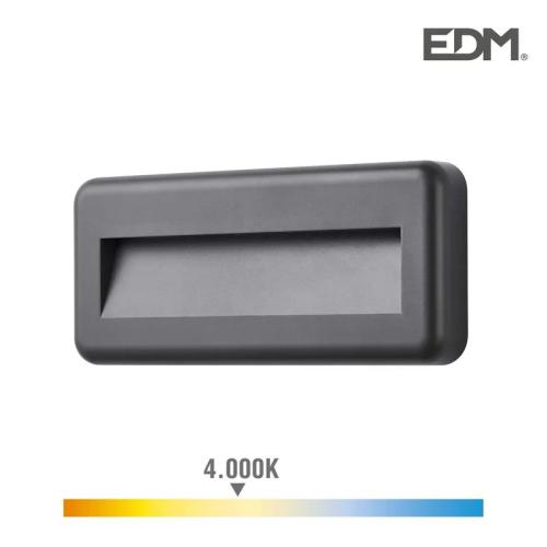 Candeeiro de Parede LED 6w 150lm 4000k Luz Dia Ip65 Retângular Edm