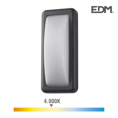 Candeeiro de Parede LED 6w 450lm 4000k Luz Dia Ip65 Retângular Edm