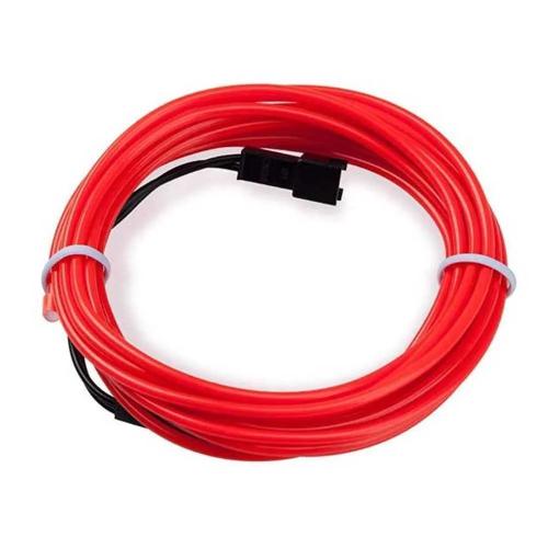 Luz Néon Flexível Vermelha Para Carro 5m