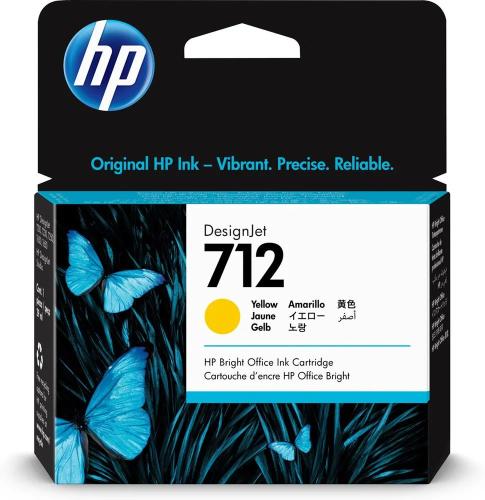 Hp 712 29-Ml Yellow Designjet Ink Cartridge