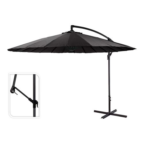 Eccentric Sunshade Diam. 300 Cm Cor Cinza Oscuro