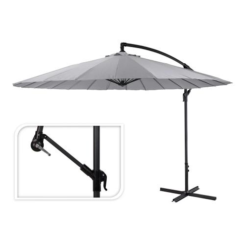Eccentric Sunshade Diam. 300 Cm Cor Cinza Claro