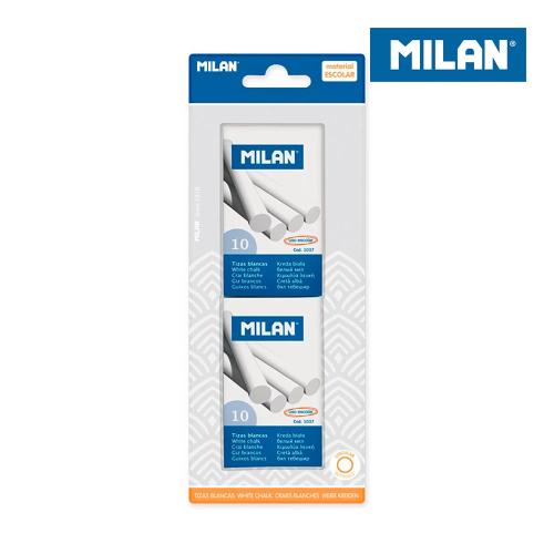Blister 2 Caixas 10 Giz Brancas Milan