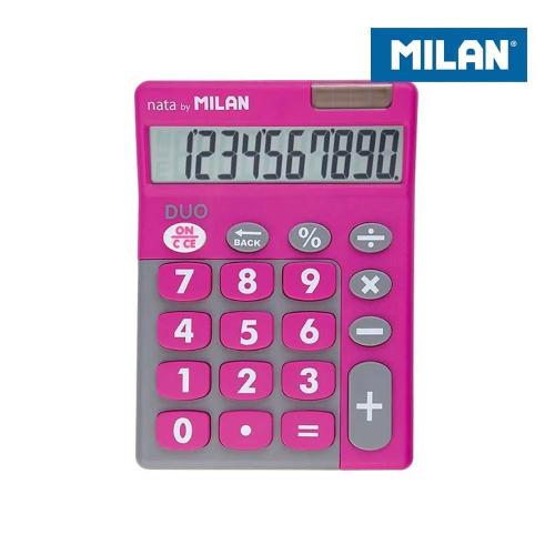 Blister Calculadora Duo 10 Digitos Rosa Teclas Gr.